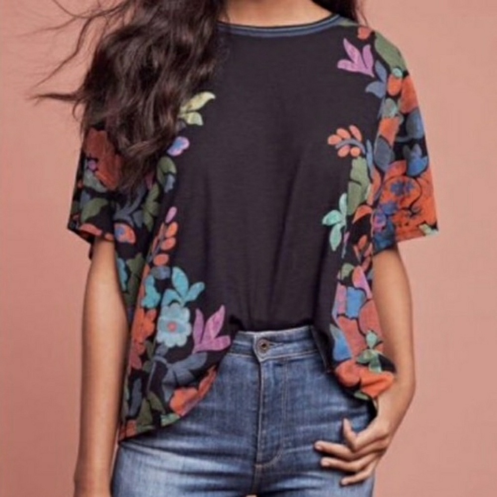 Anthropologie Akemi + Kin Floral Poncho Top